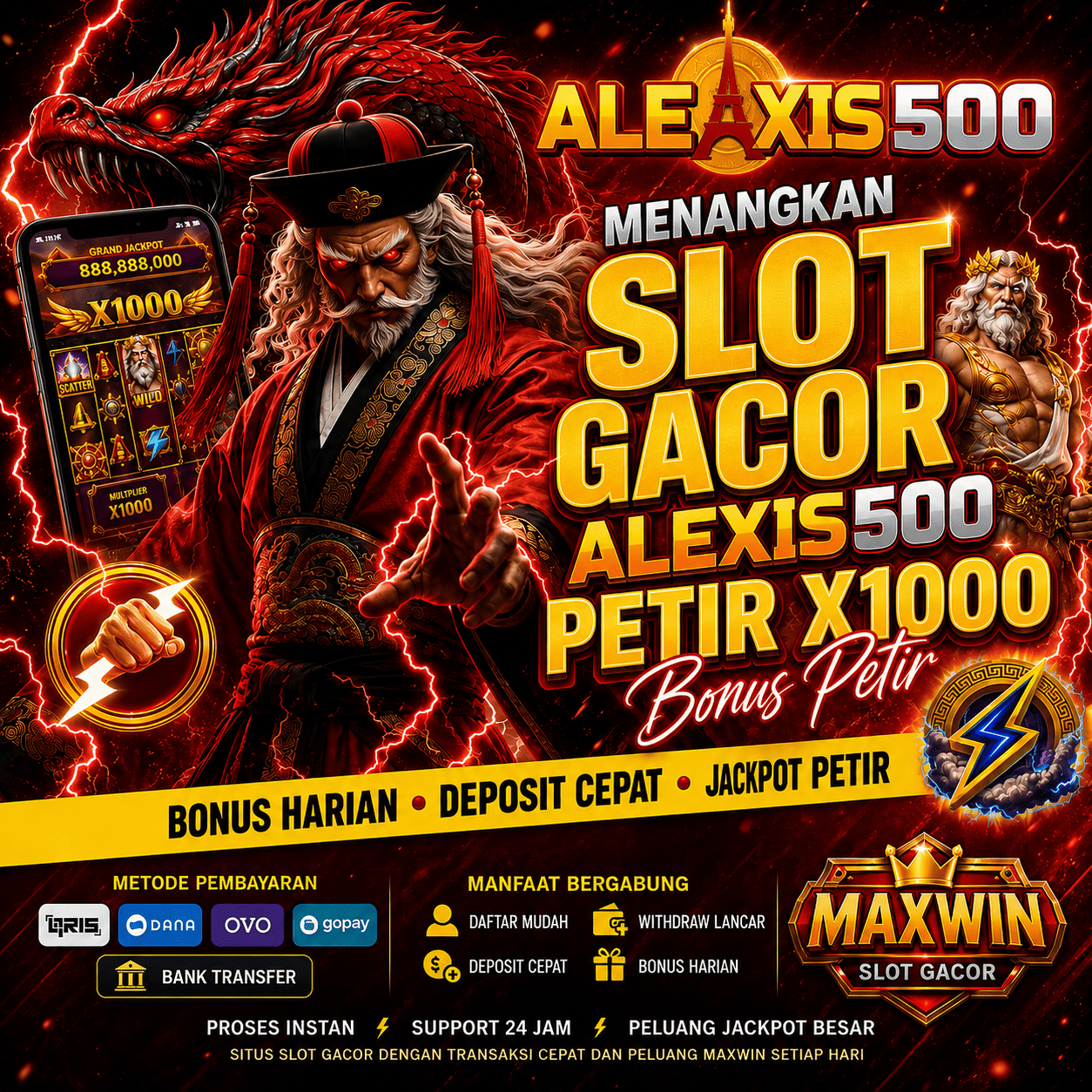 ALEXIS500: Slot Online Terbaru, Bonus New Member & APK